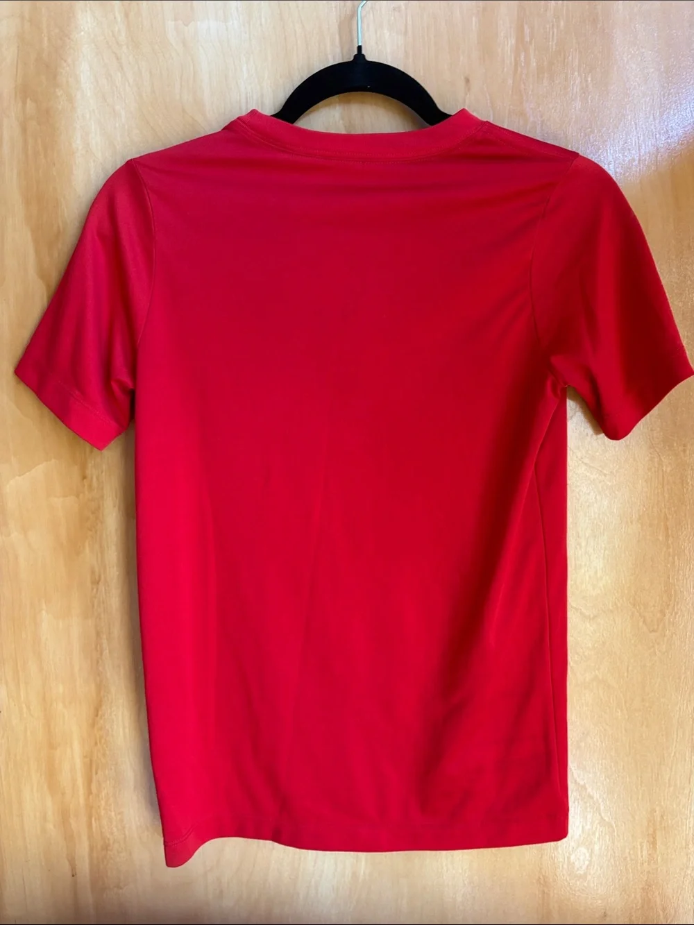 Nike Kids Red Short Sleeve Performance Tee with White Swoosh